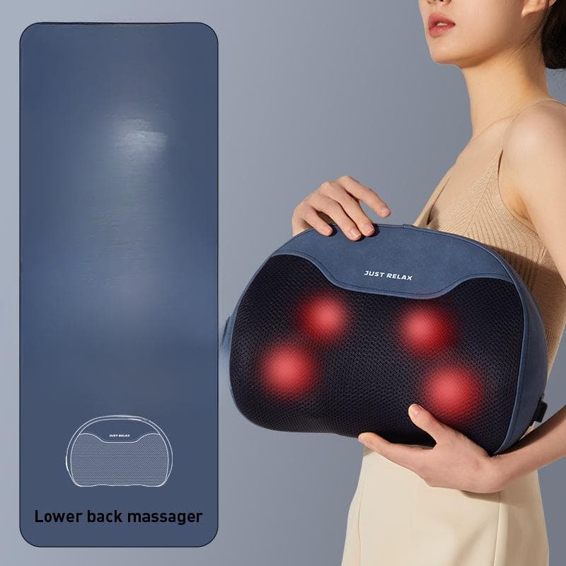 Lumbar back massager lumbar neck massage pillow plug-in electric lumbar backrest home massage pillow cervical vertebra massage instrument