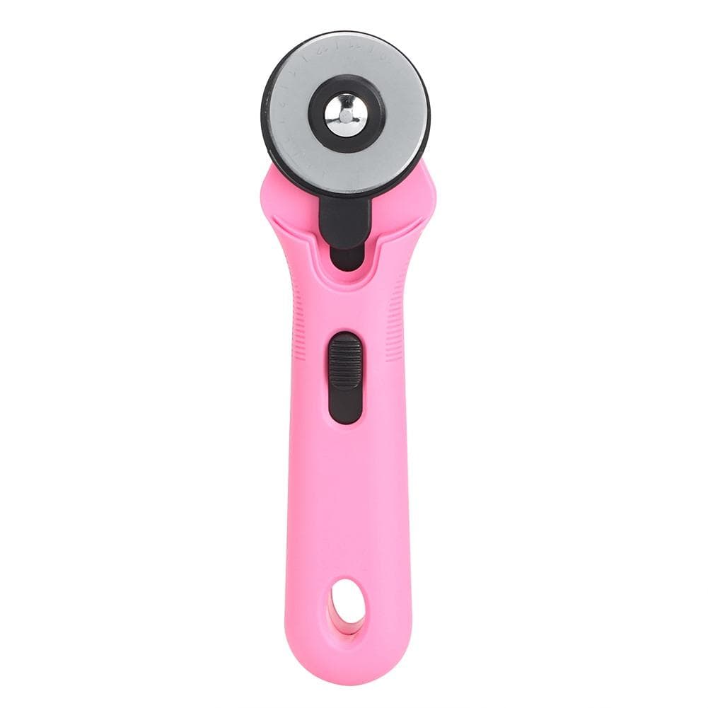 45mm Round Cutter Knife Cloth Knife Round Hob Fabric Cutter Sewing Accessories (Rose Red)
