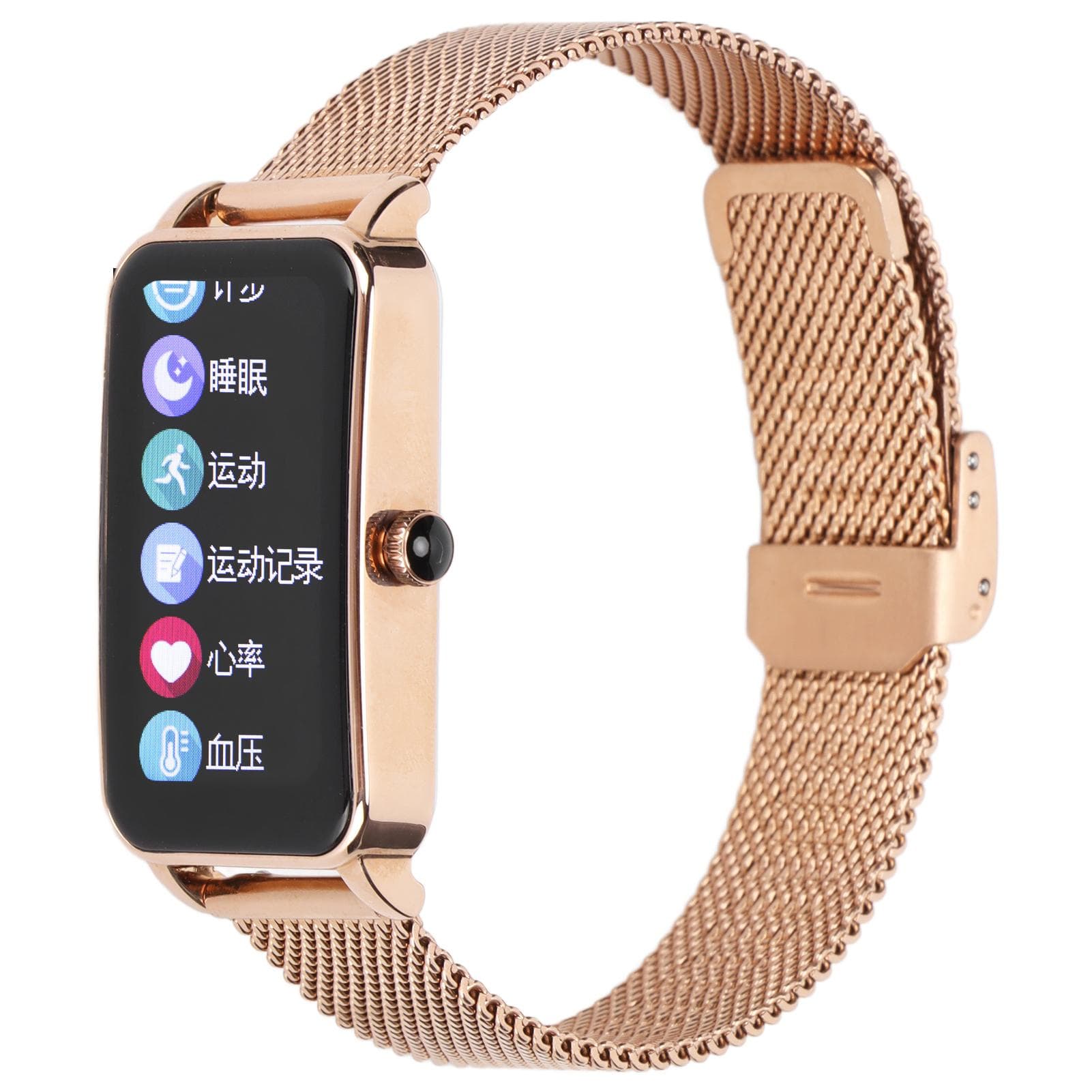 ZX19 Women Smart Watch Elegant Stylish Stainless Steel IP68 Waterproof Smartwatch for Android for