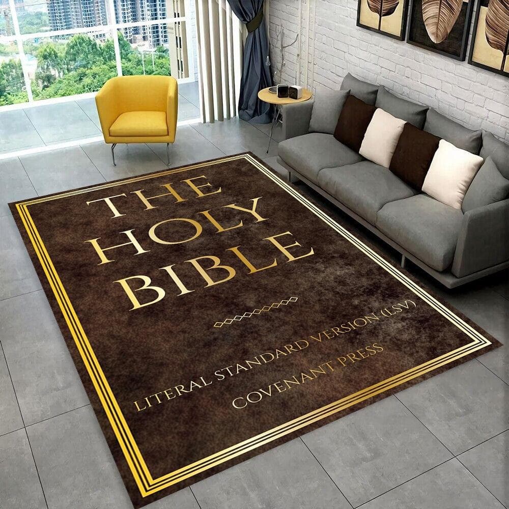 Holy Bible Cross Jesus Pray Area Rug,Carpet Rug for Home Living Room Bedroom Sofa Doormat Decor,kid Play Non-slip Floor Mat Gift 100cm x 120cm