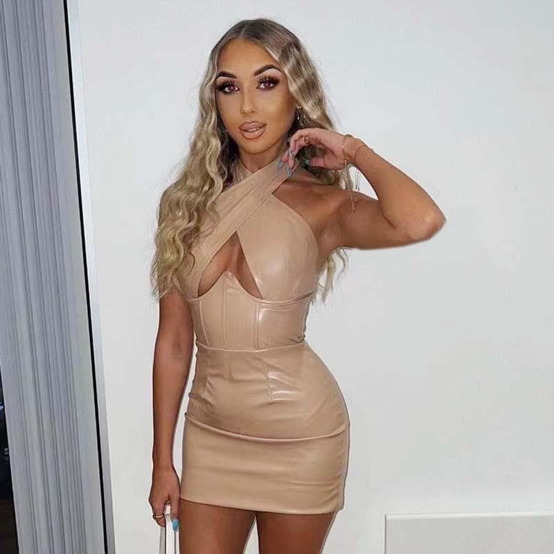 Sexy, Breast-exposed and Slim Hip-sleeveless Dress for Women In Spring and Summer XL