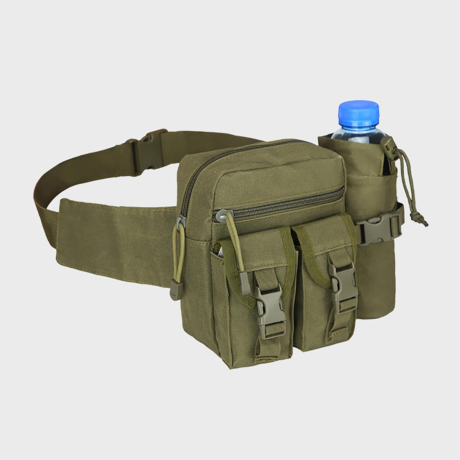 Unisex Waist Bag Bottle Pocket Waterproof Wearproof Lightweight Large Capacity Hiking Cycling