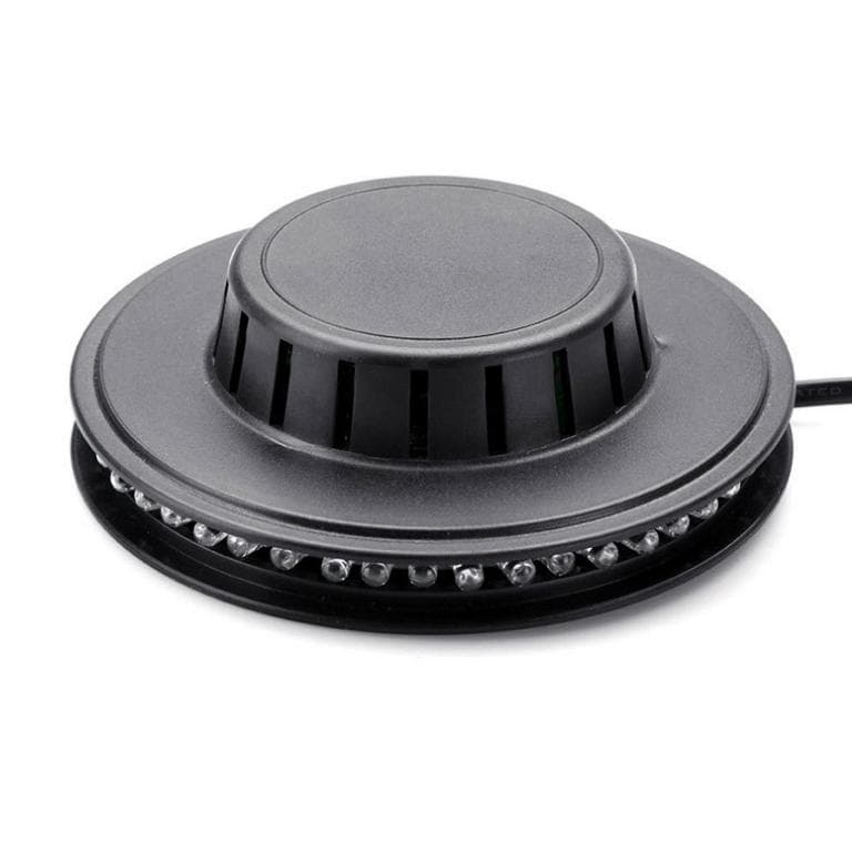 8W Mini Disco Lamp 48LED RGB Home Party Disco Lights Stage Backlight Wall Decor Flash Lights Laser Color Beam Music Lamp black