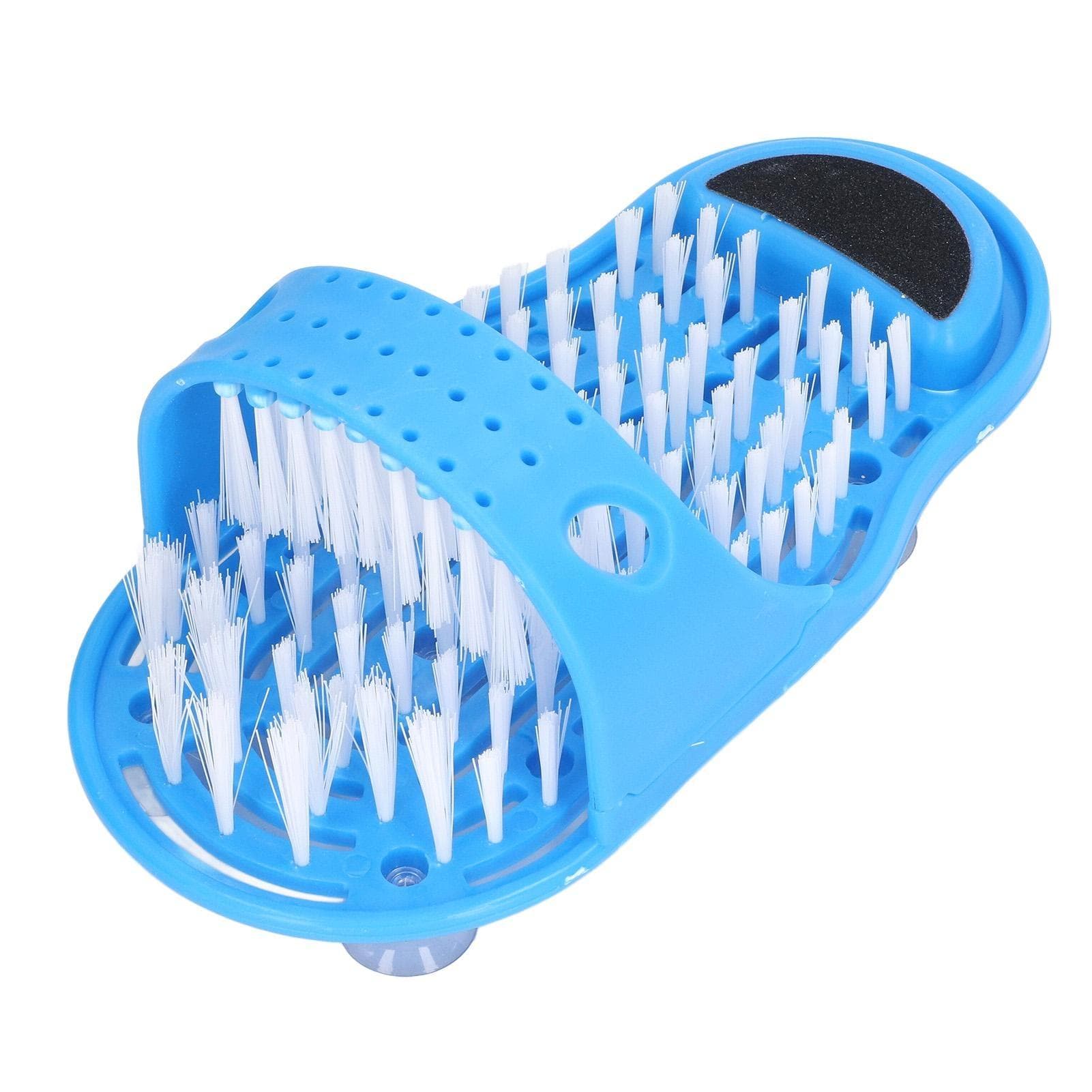 Shower Foot Scrubber Remove Dead Skin Improve Blood Circulation Relieve Pressure Massage Feet Cleaner Blue PVC Household Shower Foot Scrubbe blue