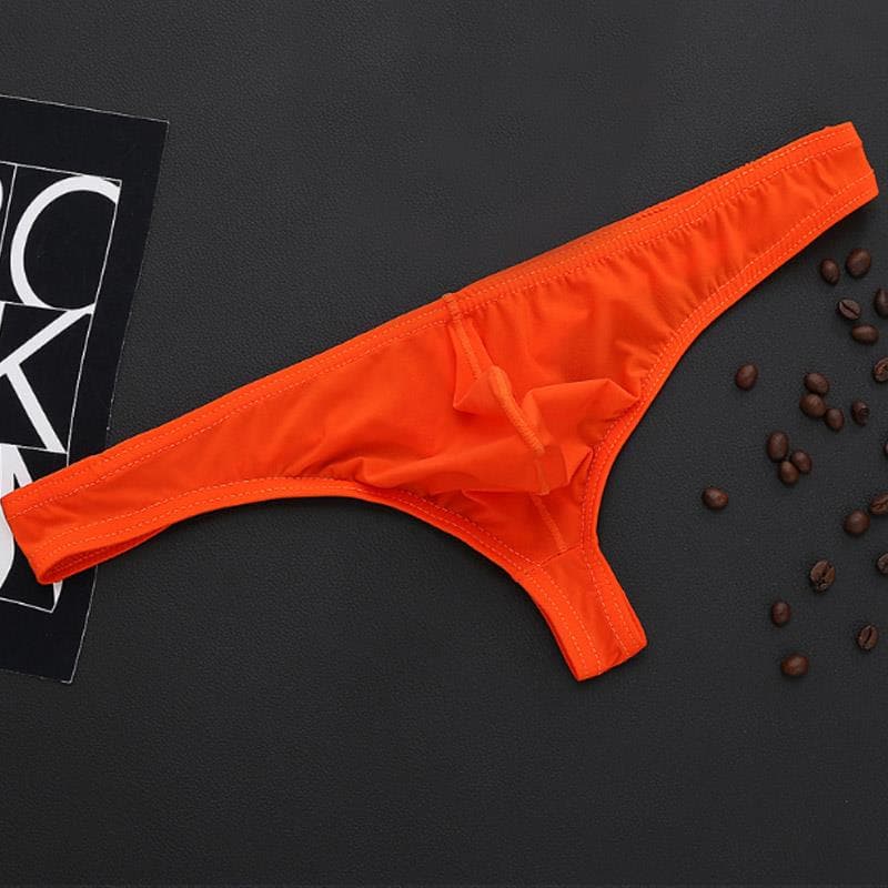 High Quantity Thongs Sexy Waist Low Fashion G- string Men's Bikini Briefs Underwear XXL orange