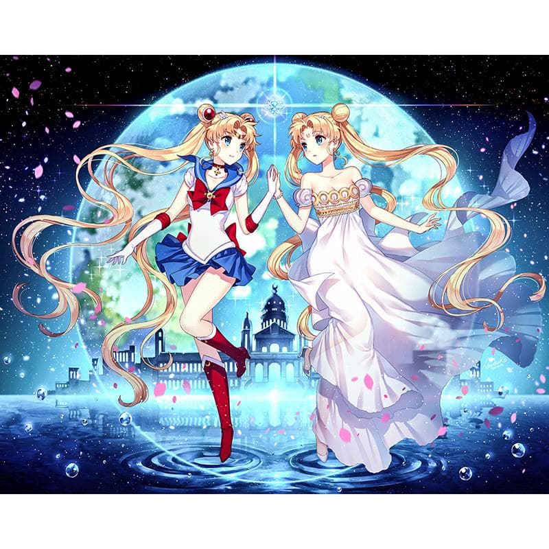 Diamond Embroidery Diamond Painting Sailor Moon Cross Stitch Rhinestone Diamond Mosaic Decoration 30X40CM