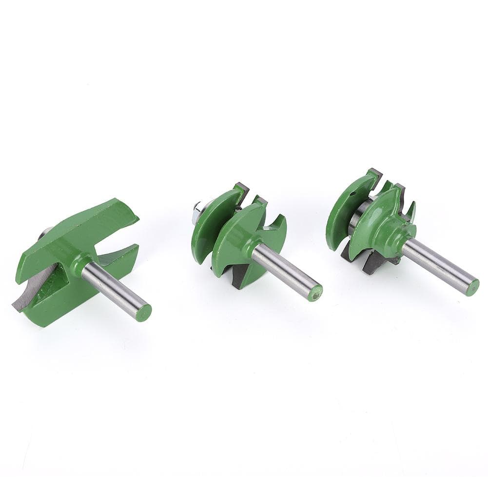 3Pcs 8Shank Cutter Drill Set T Shape Wood Milling Cutter Adjustable Cabinet Bit Kit(3Pcs Door