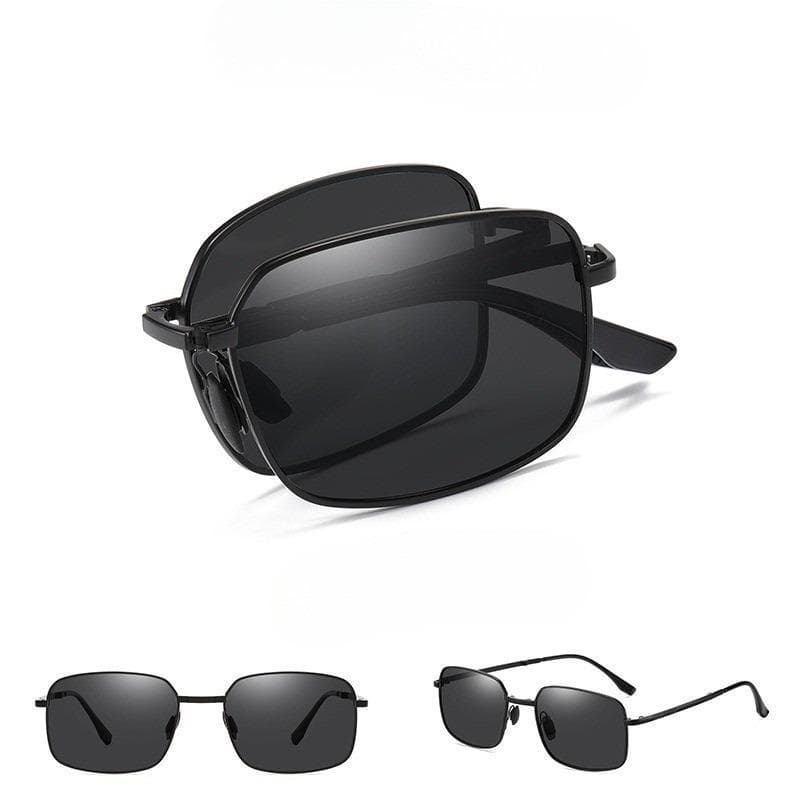 Folding Color Changing Sunglasses Day Night Use Male Driver Fishing Goggles UV Protection