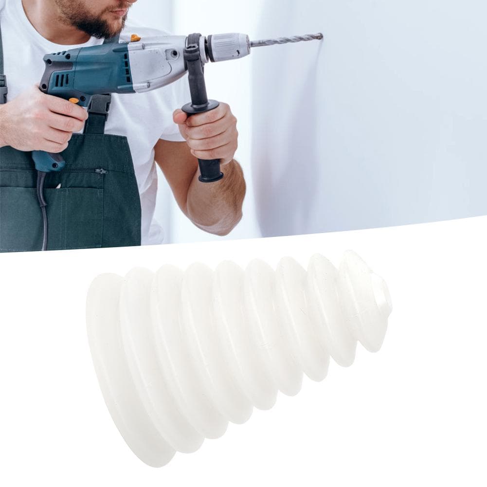 3Pcs Rubber Flexible Durable Electric Hammer Drill Dust Cover for 6mm16mm Drill BitsWhite