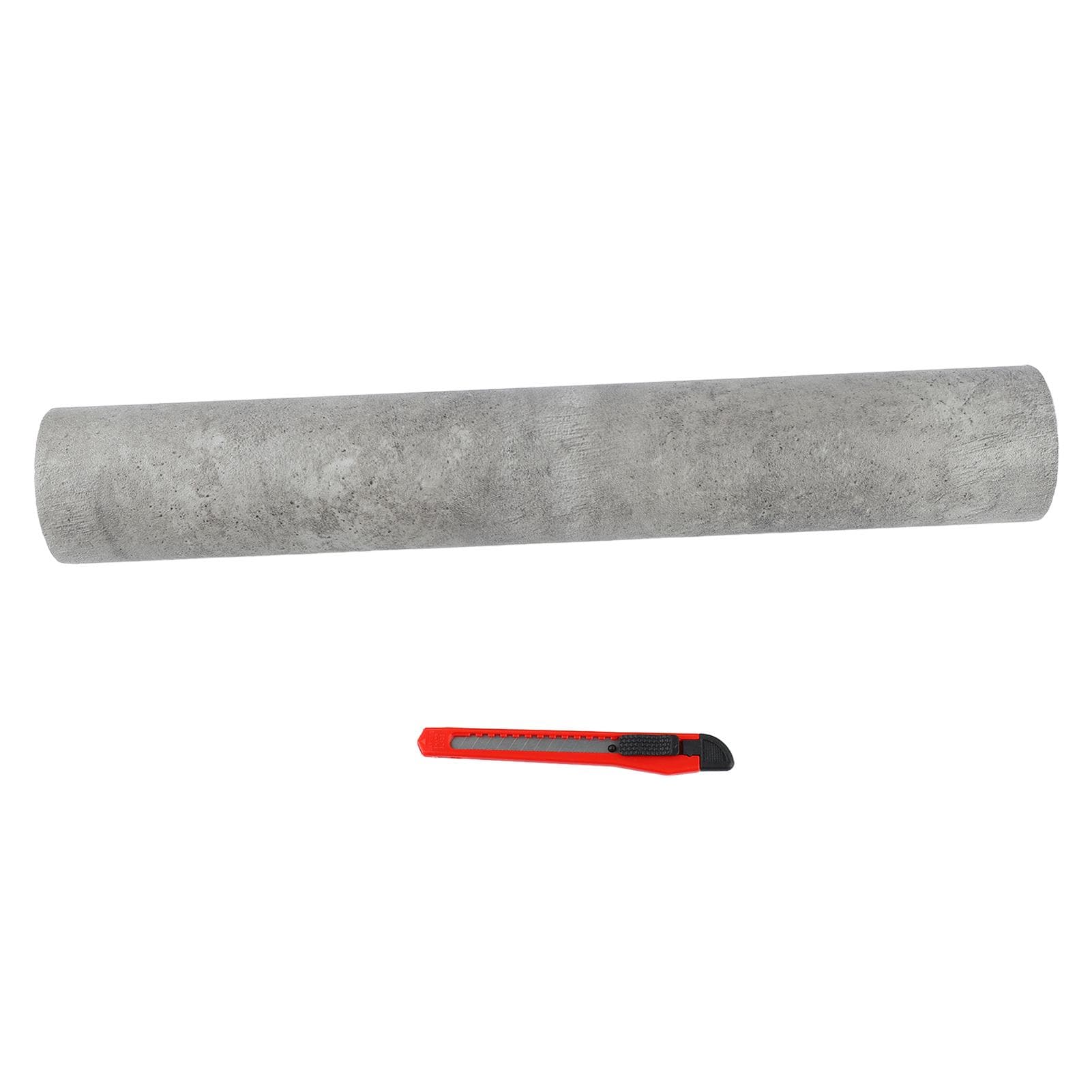 Wallpaper Peel with Cutter PVC Wall Sticker Cement Grey Adhesive Paper Vintage Style 40x900cm