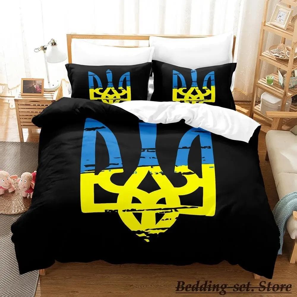 Ukrainian Bedding Set Single Twin Full Queen King Size Bed Set Adult Kid Bedroom Duvetcover Sets UKRAINE parure de lit Bed EU Single 135x200cm