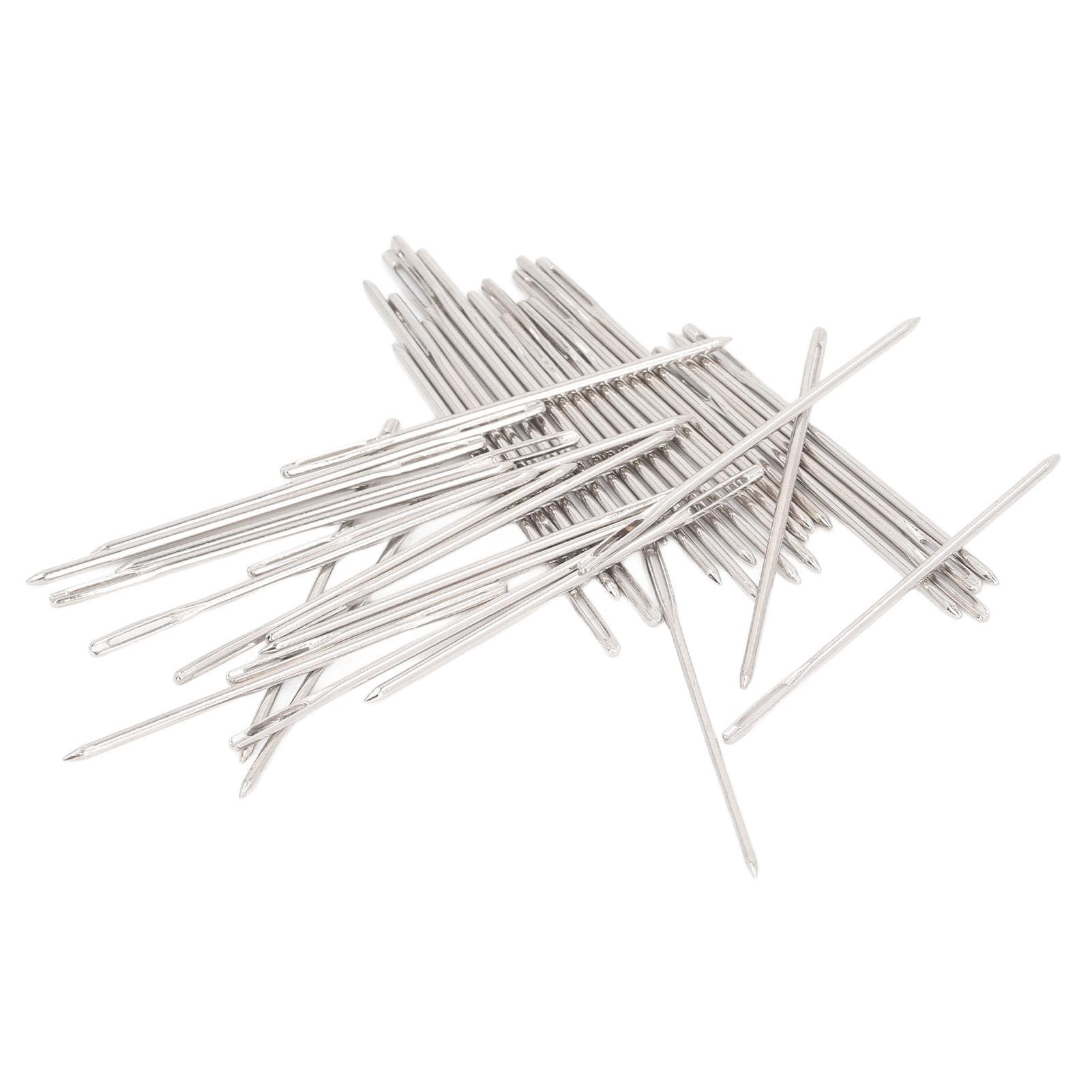 400PCS Large Eye Sewing Needles Stainless Steel Crafting Knitting Weaving Stringing Needle for