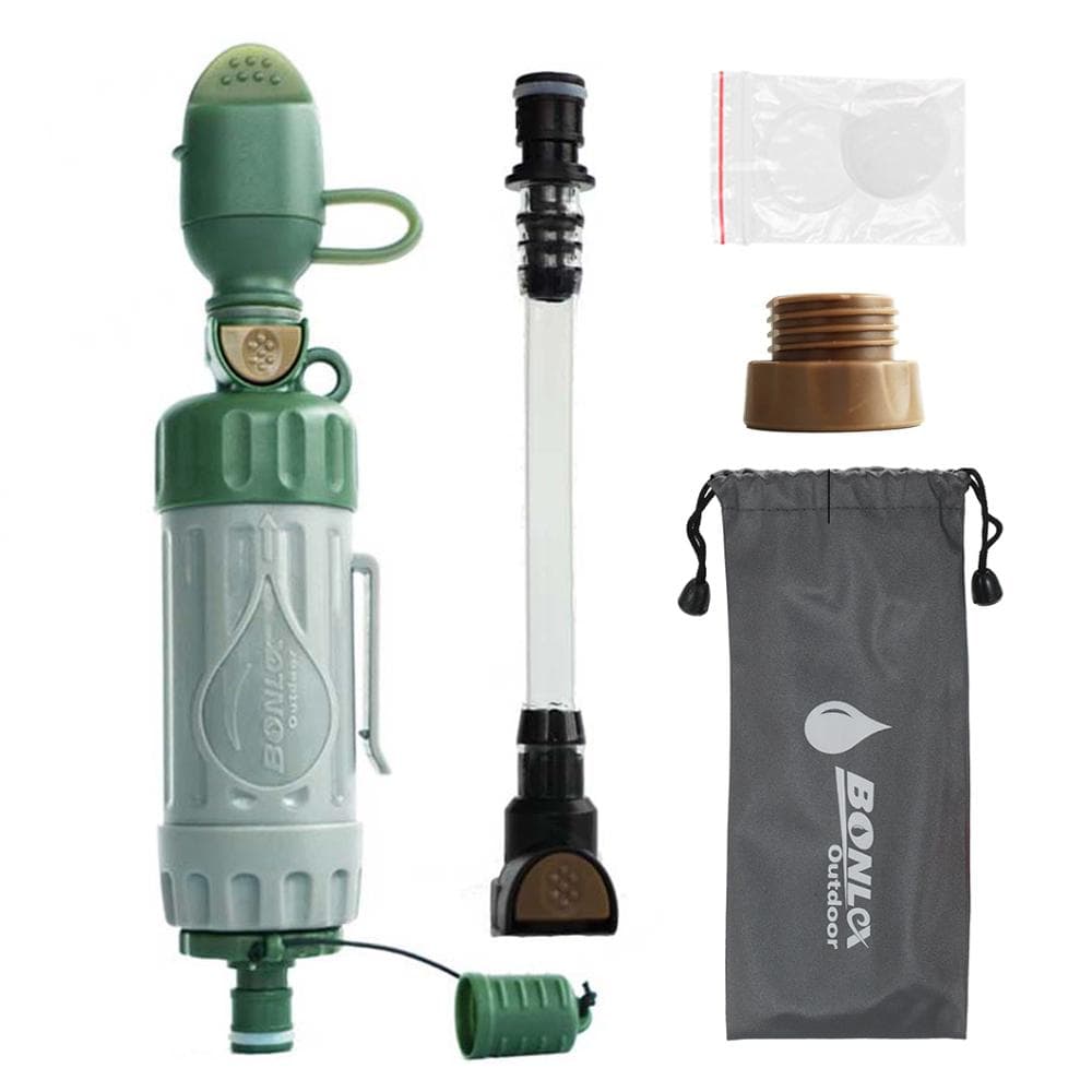Multiple Fuction Water Purifier Portable Water Filter Straw Drinking Water Filtration Purifier for Outdoor Survival Emergency Preparedness 1000ML
