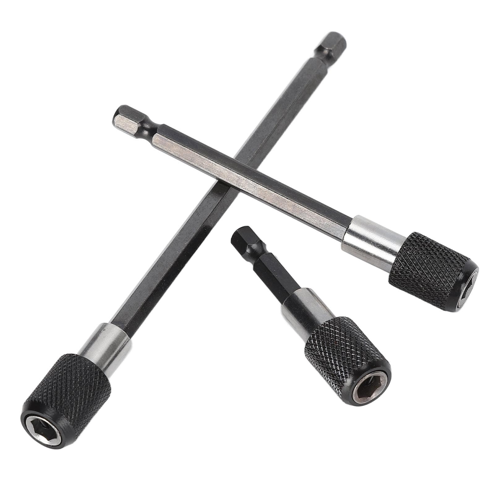 3Pcs Extension Rod Adapter 14in Hex Shank Quick Release Magnetic Chuck Screwdriver Bit Holder