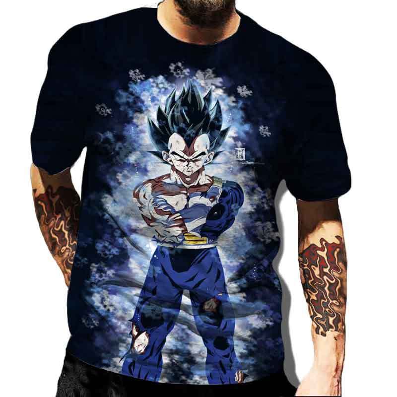 Anime Vegeta Tshirt Dragon- Balls T Shirts Men's T-Shirt Classic Man Clothes Harajuku Graphic Printed Clothing Summer Tops Tees XXXL