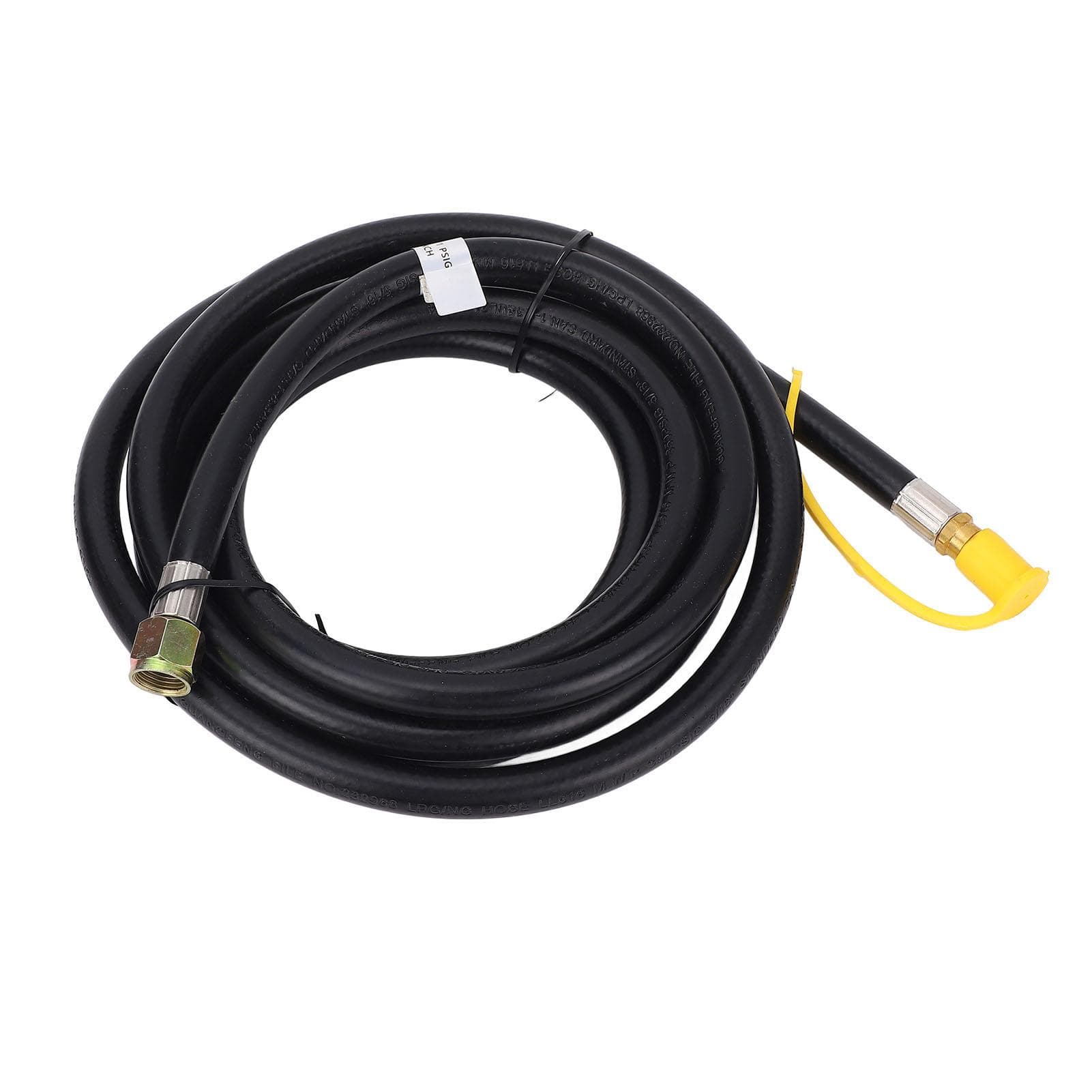 Gas Quick Connect Hose 12ft Length Brass and PVC RV Grill Connector Hose with Elbow Adapter