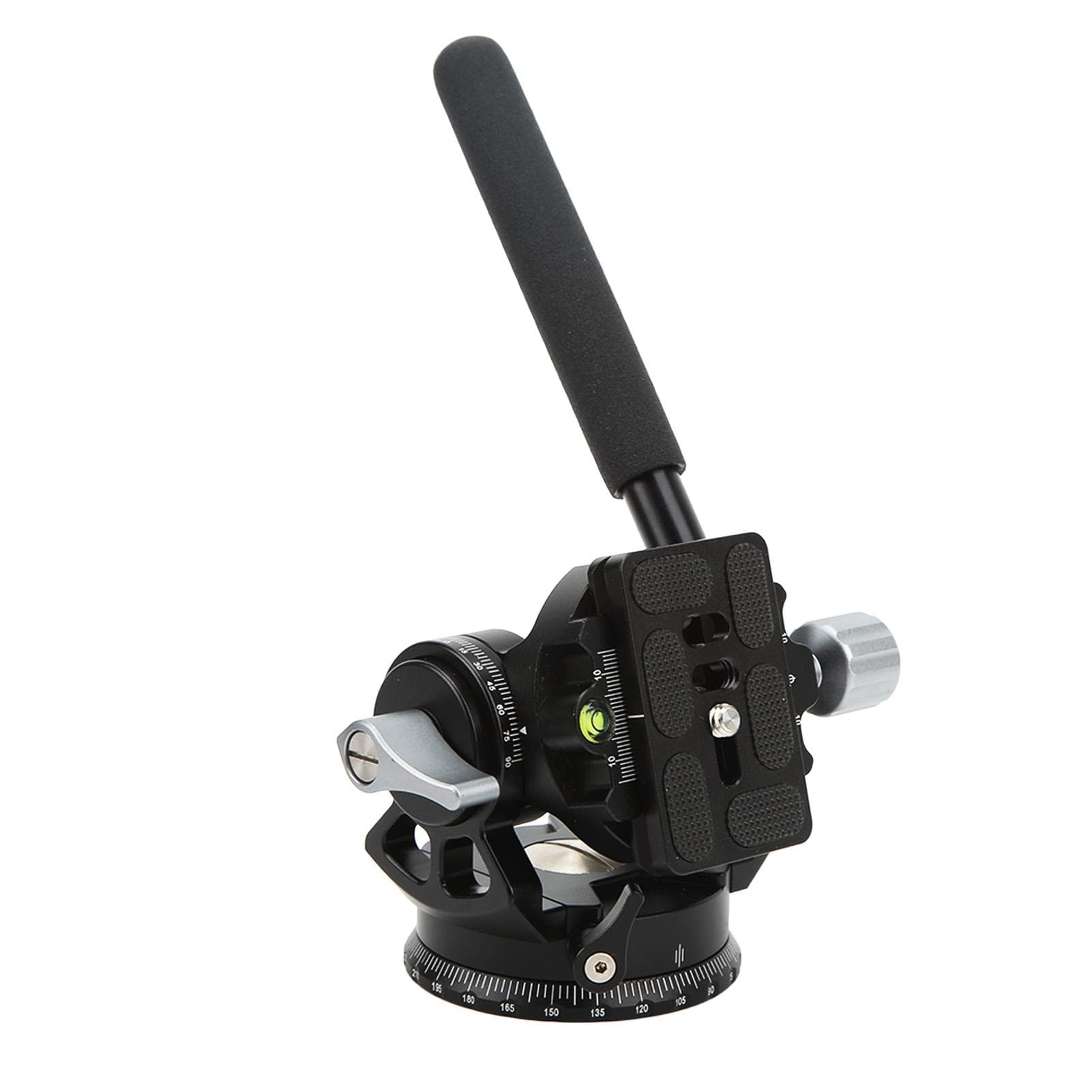 Fluid Tripod Head with Quick Release Plate and Handle Aluminum Alloy Panoramic Fluid Drag Pan Head