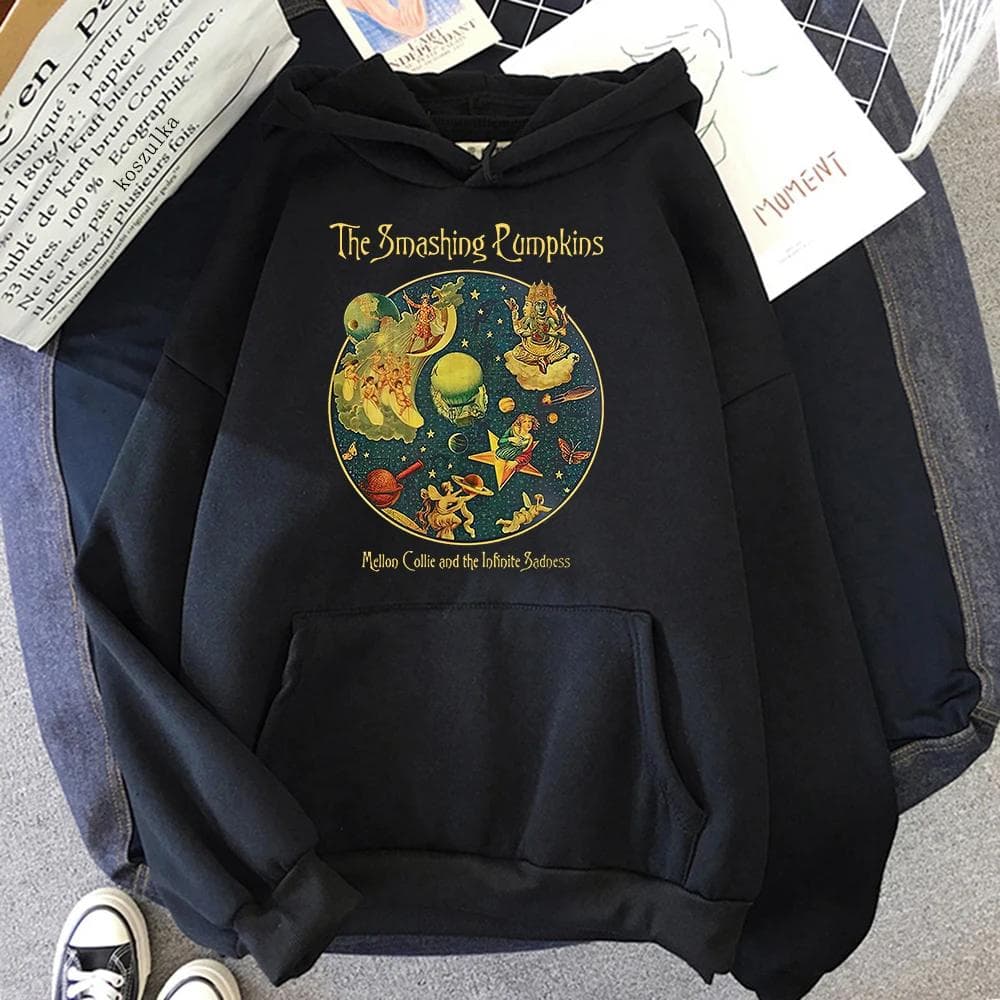 Mellon Collie And The Infinite Sadness Hoodie Smashing Pumpkins Women Harajuku Hoodies Unisex Autumn Winter Pullovers Sweatshirt M