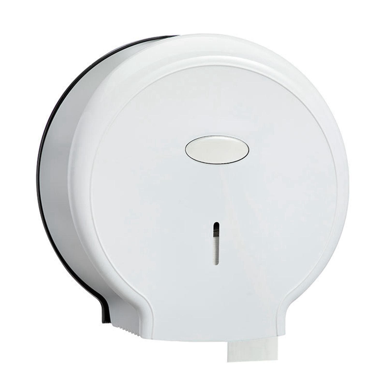 Jumbo Toilet Paper Roll Dispenser Punch Free Waterproof Wall Mount Single Roll Tissue Dispenser white
