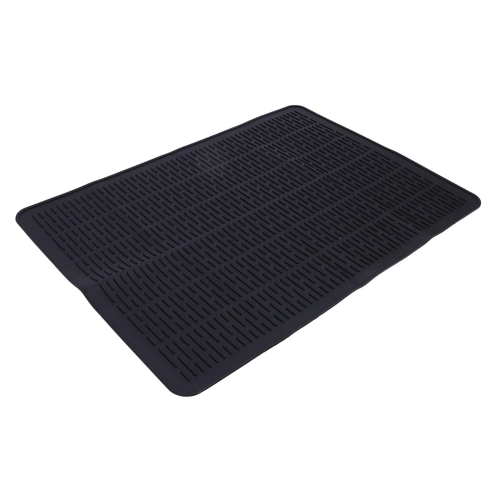 Silicone Stove Top Cover 20x28in Non Slip Heat Insulation Electric Stove Cover Kitchen Dish Drying black