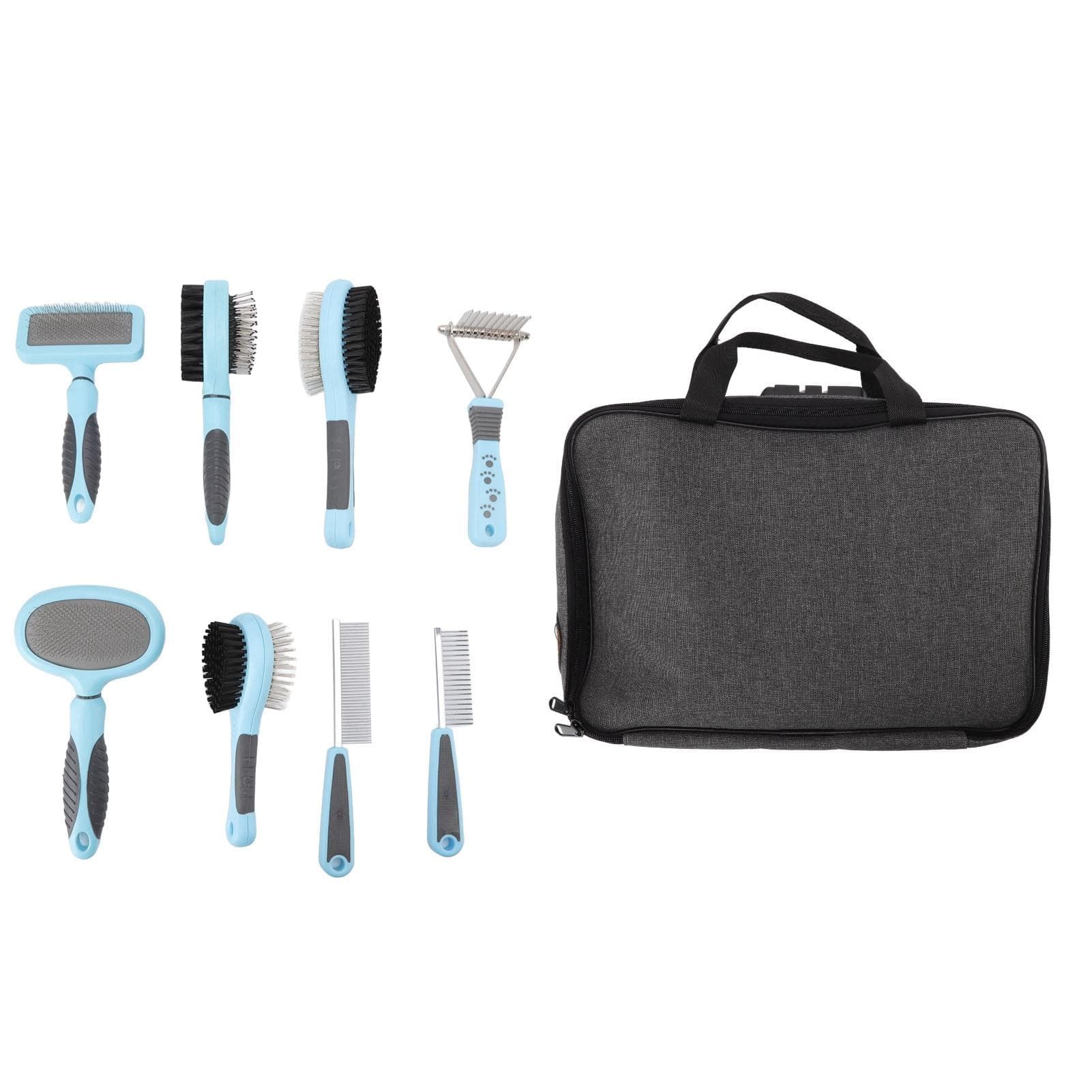 Dog Brush Comb Set 8 in 1 Multifunction Deshedding Open Knots Cat Hair Brush Comb Kit for Cats Dogs