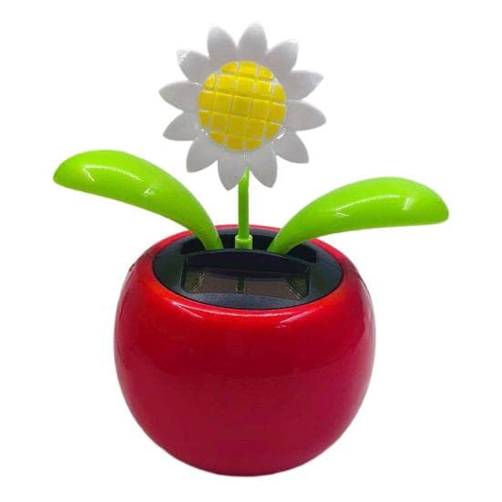 Car Ornament Funny Solar Powered Cartoon Vibrant Ornamental Decoration Gifts Automobile Dashboard Dancing Flower Swinging Toy for Friend J