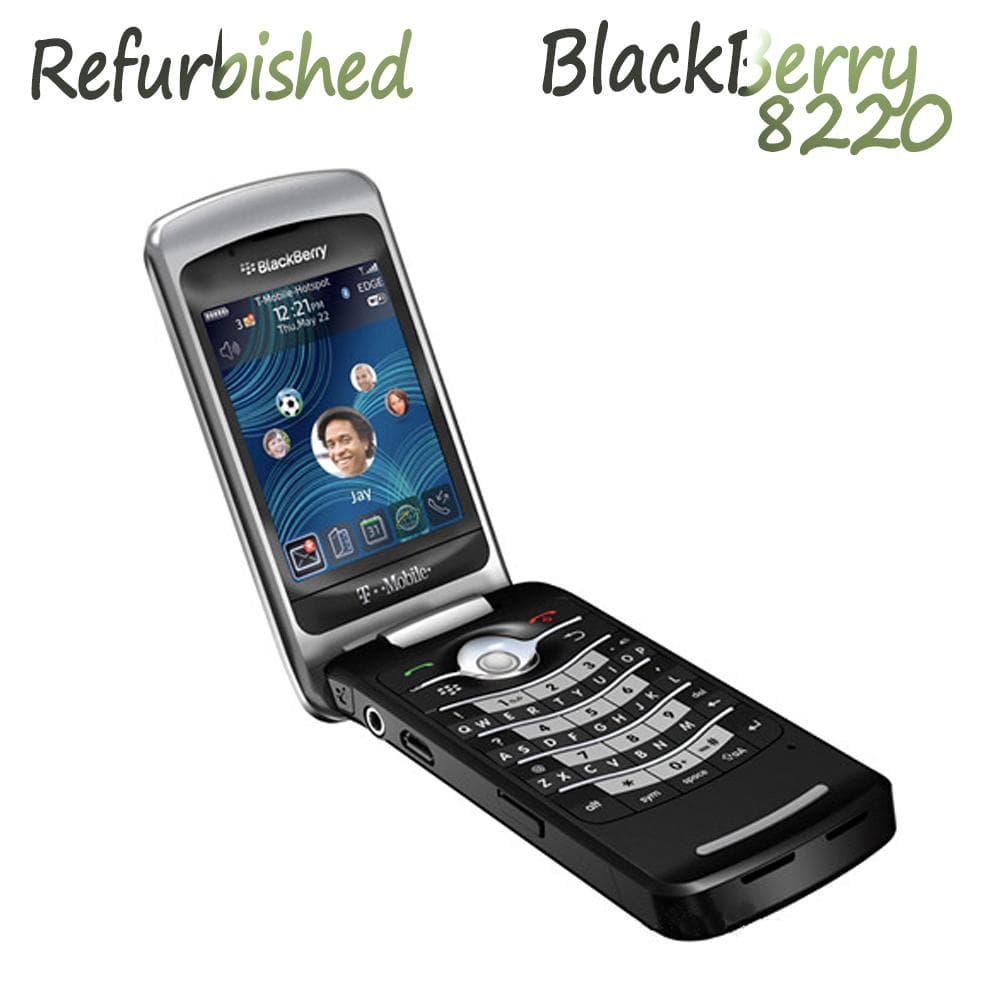 Refurbished Blackberry Pearl Flip 8220 2MP Mobile Phone Flip Phone With 1 SIM simple set black