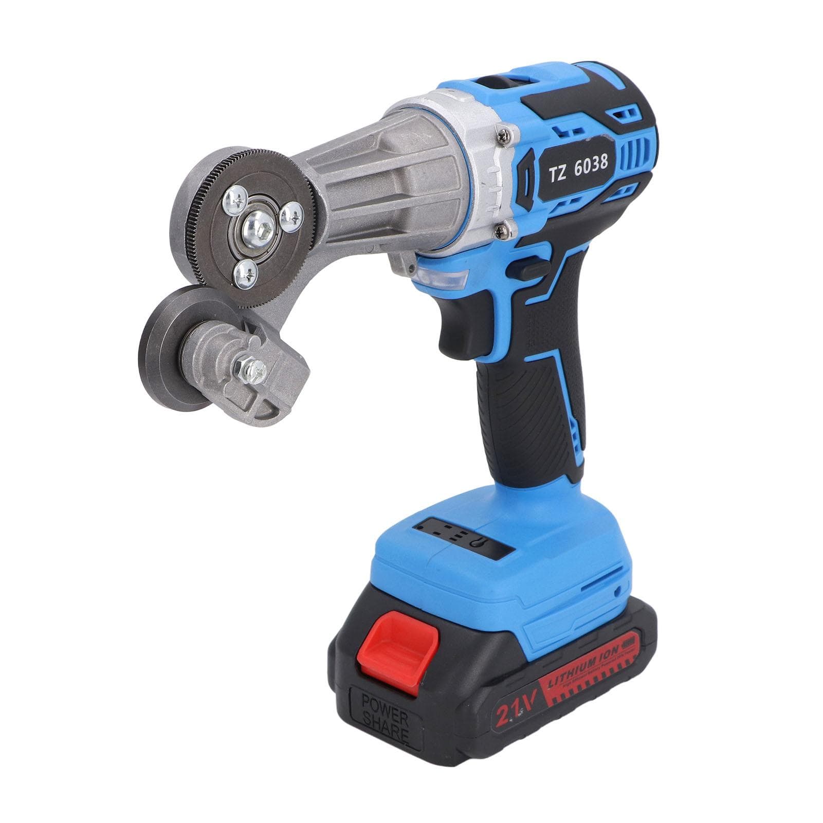Cordless Metal Scissors 21V Electric Metal Shear 3 Level Rechargeable 360 degrees Rotating Head 100?240V