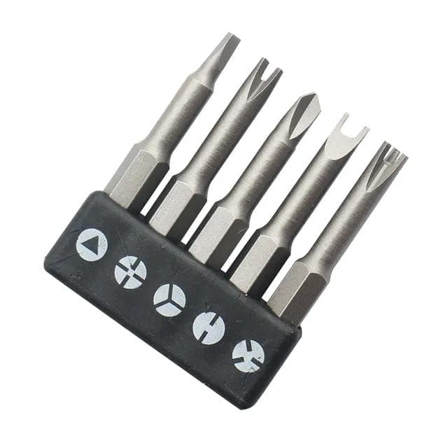 5Pcs/Set Special-shaped Screwdriver Set 50mm U-shaped Y-Type Triangle Inner Cross Three Points Screwdriver Bit Tool 5Pcs/set