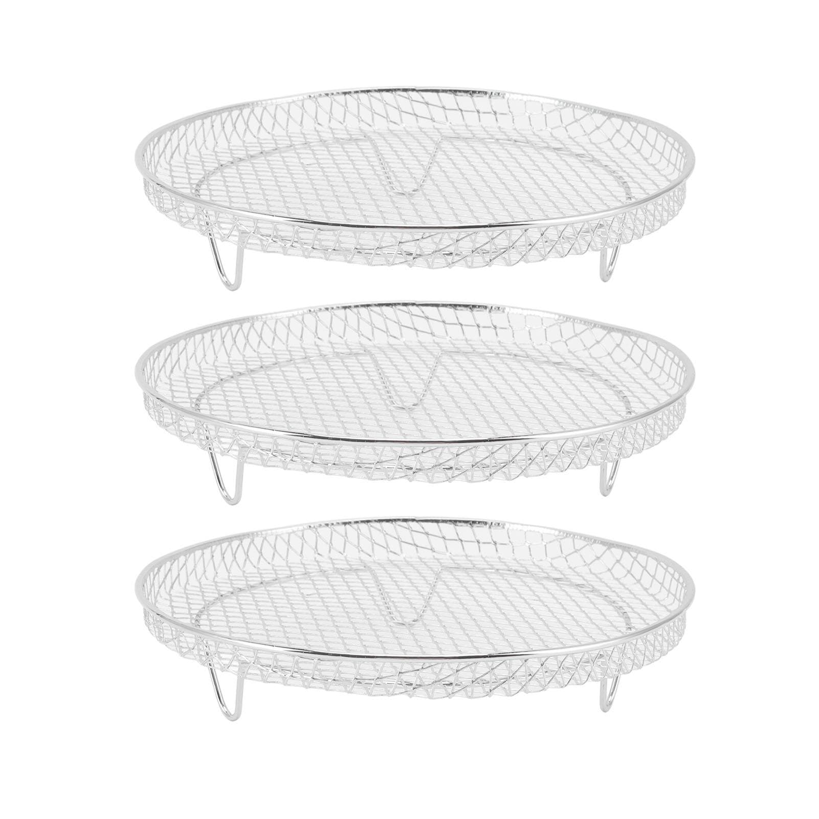 3Pcs Air Fryer Dehydrator Racks Stackable Food Grade Stainless Steel Fruit Meat Dehydration Air