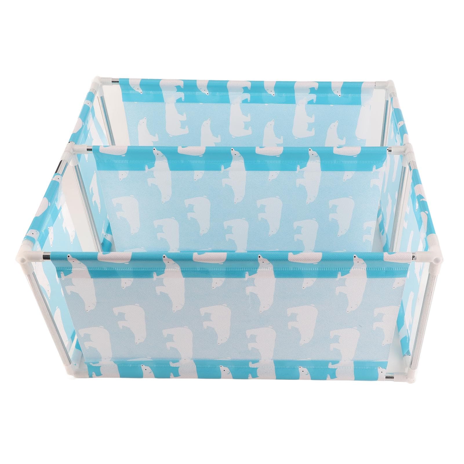 3 Tiers NOn Woven Fabric Standing Shoe Rack DIY Shoes Storage Shelf Home Organizer Blue