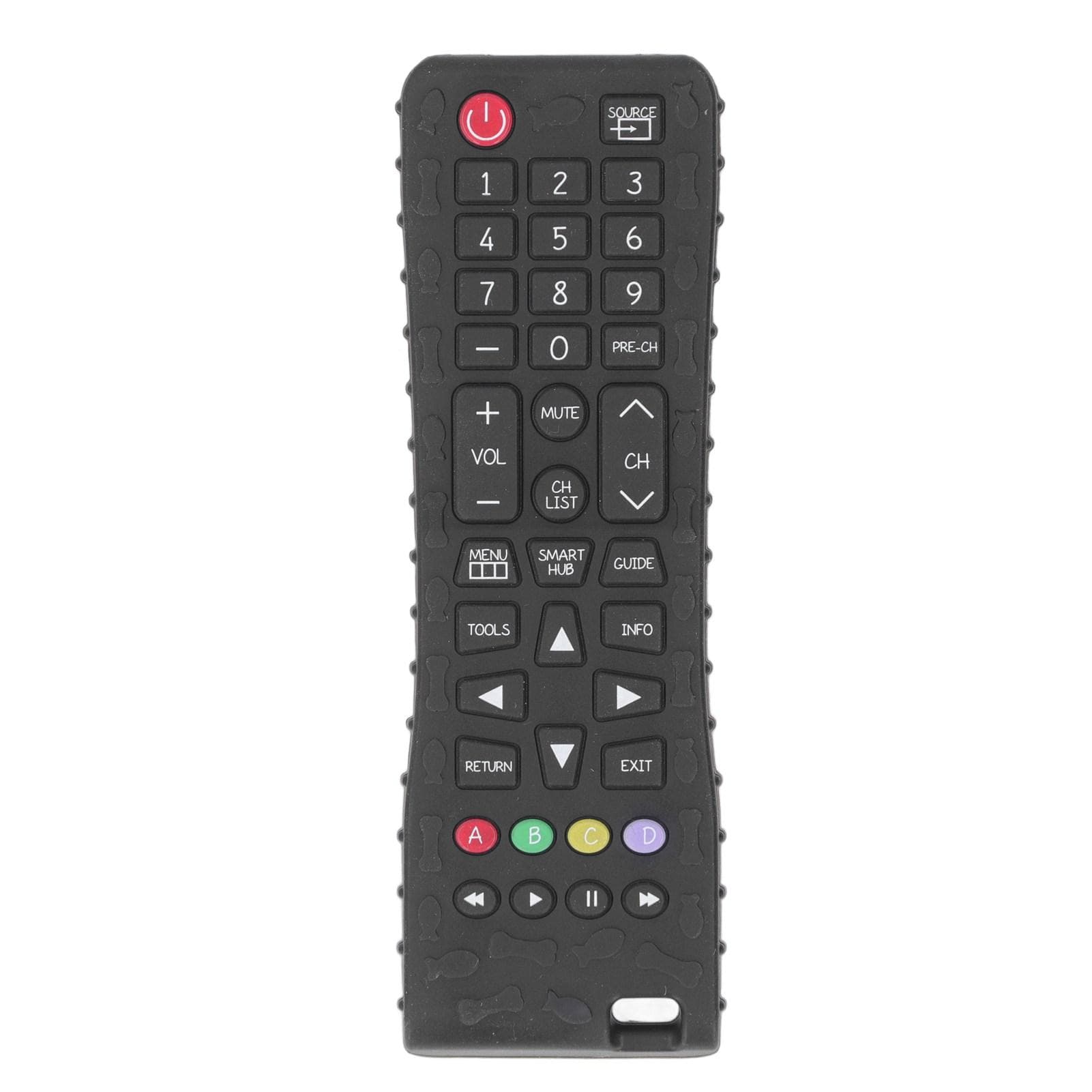 Baby Teether High Simulation Remote Control Shaped Various Button Silicone Teether Toys Black