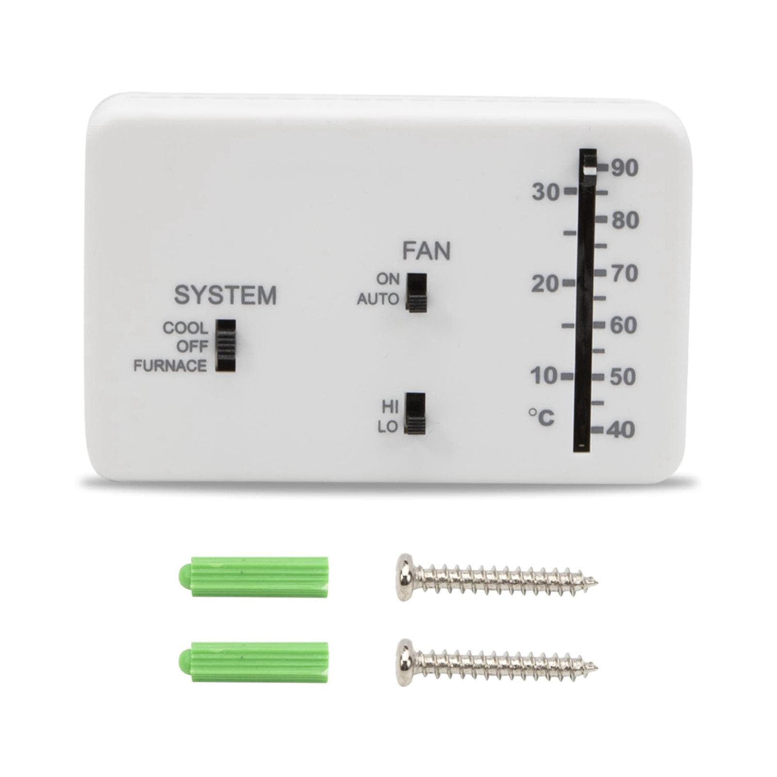 RV Thermostat, RV Analog Thermostat Heat Cool Replacement for Dometic RVs 3106995.032 white