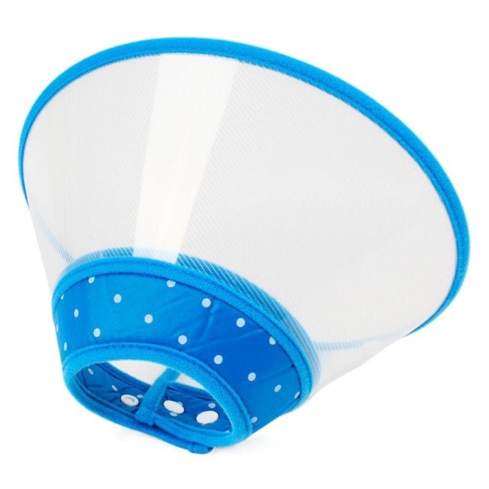 Anti-bite Plastic Surgery Wound Collar Cat Recovery Collars Elizabethan Collar Cat Protection Cover L blue