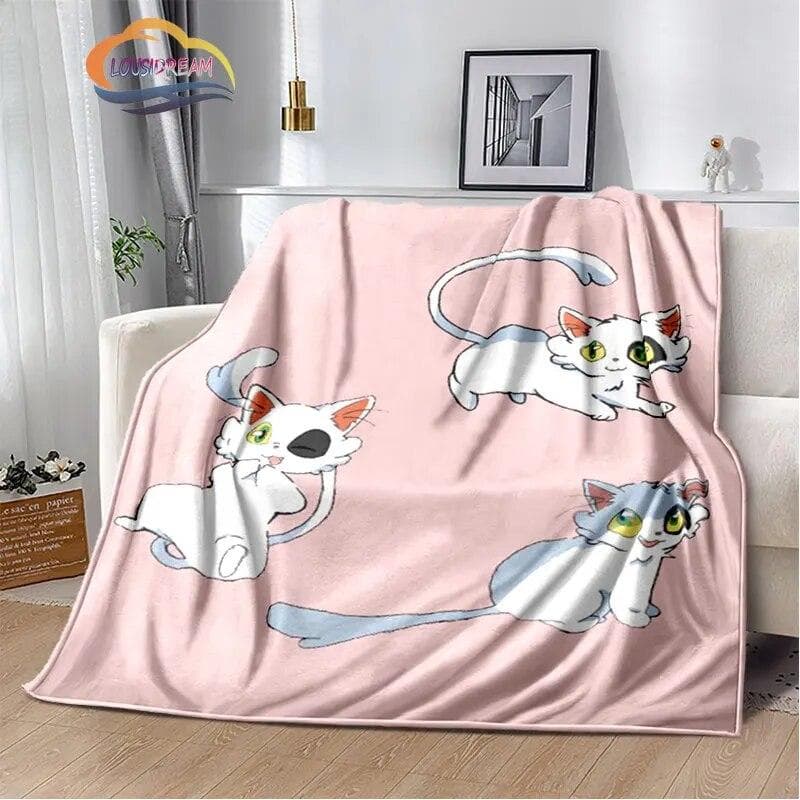 Animation Suzume Cartoon Throw Blanket for Sofa Bed Children and Adults Bedroom Decoration Camping Travel Warm 75x90cm
