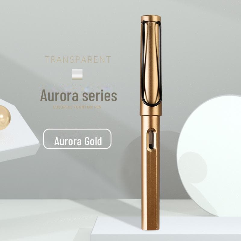 Colorful Student Fountain Pen with Replaceable Ink Capsule for Calligraphy and Correct Writing Posture 0.38mm Pen Only