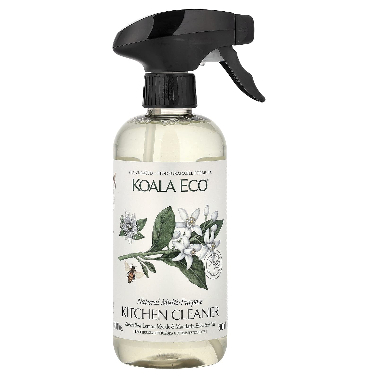 Koala Eco, Natural All-Purpose Dish Cleaner, Australian Lemon Myrtle & Mandarin Essential Oils, 500ml (16.9 fl oz)