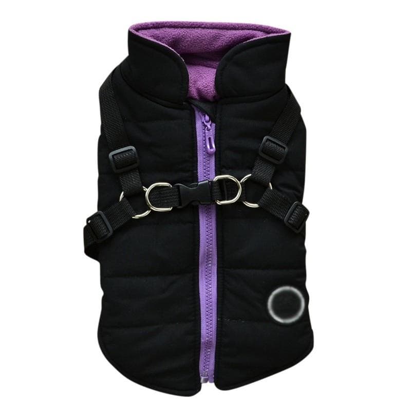 Pet Jacket with Harness Dog Winter Warm Dog Clothes Waterproof Big Dog Coat Chihuahua Jackets L