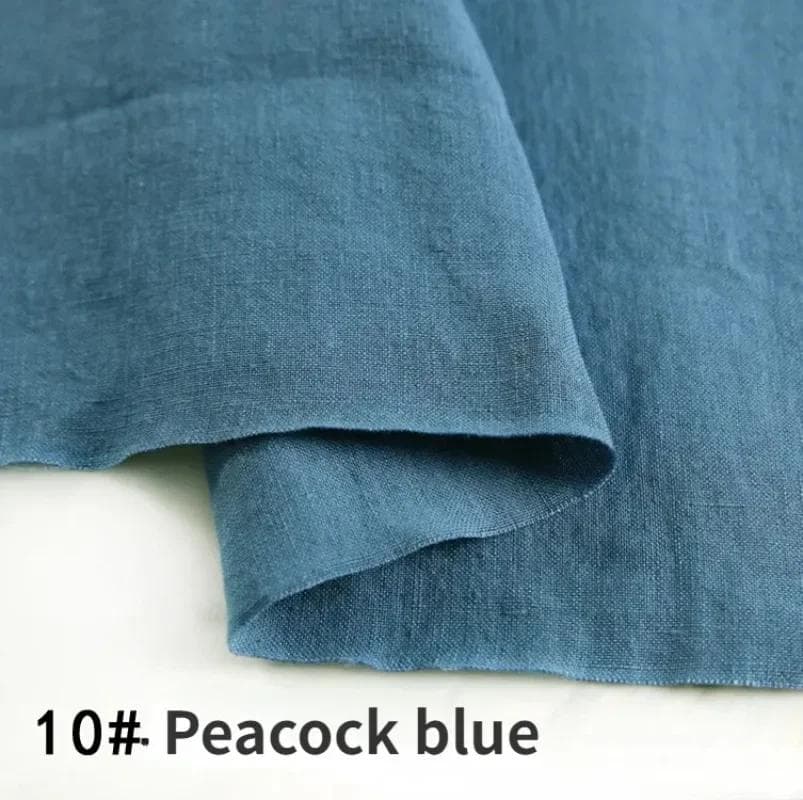 100% Pure Linen Clothing Hemp Fabric By The Meter Thin Stone Washed High-Grade Quality Linen Summer Dress Pants Ramie Cloth