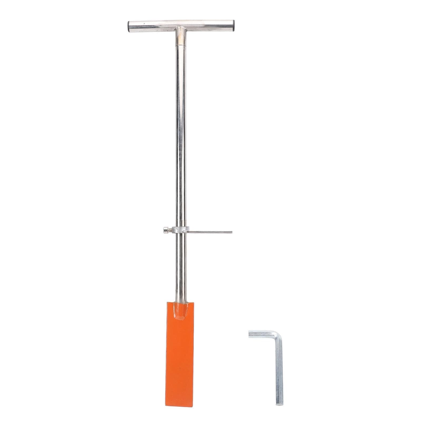 Dibble Bar Planting Tool with Foot Pedal Stainless Steel T Handle Spade Shovel for Digging