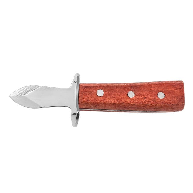 Stainless Steel Wooden Handle Dull Blade Oyster Knives Scallop Seafood Tools Seafood Scallop Knife Seafood Opener