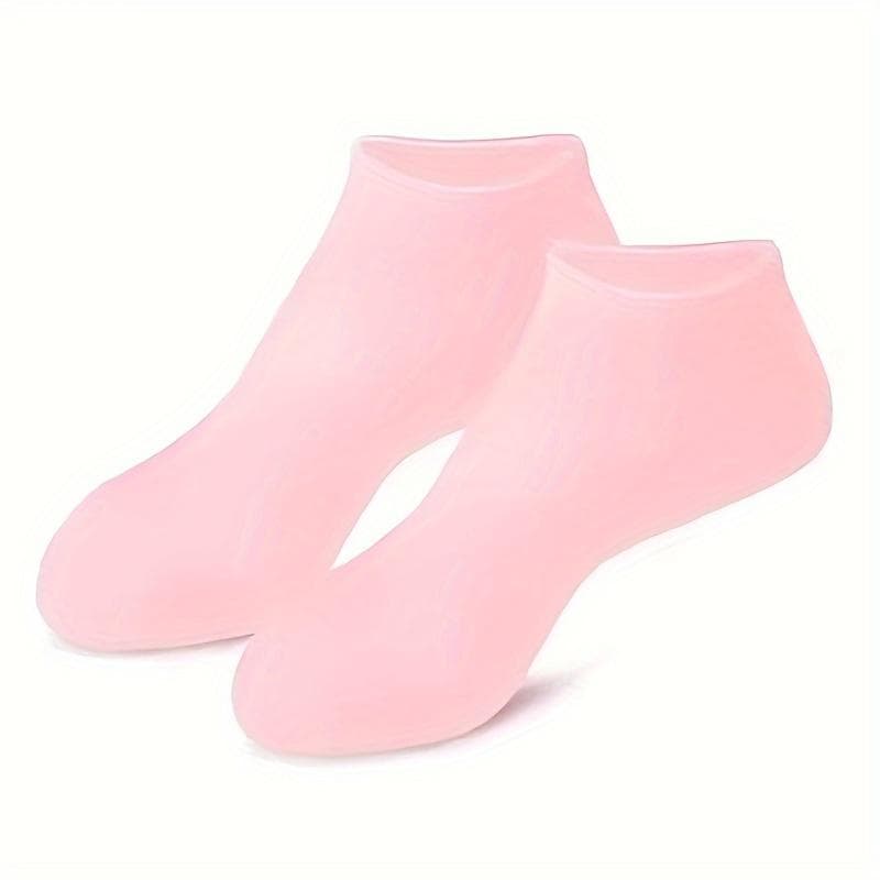 Women's Silicone Moisturizing Socks, Soft Gel Socks, Women's Spa Pedicure Socks, Dry Feet Softening Rough Skin Foot Care pink
