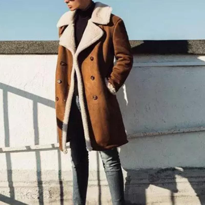 New Autumn and Winter Men's Fur One-piece Coat Jacket for Men M