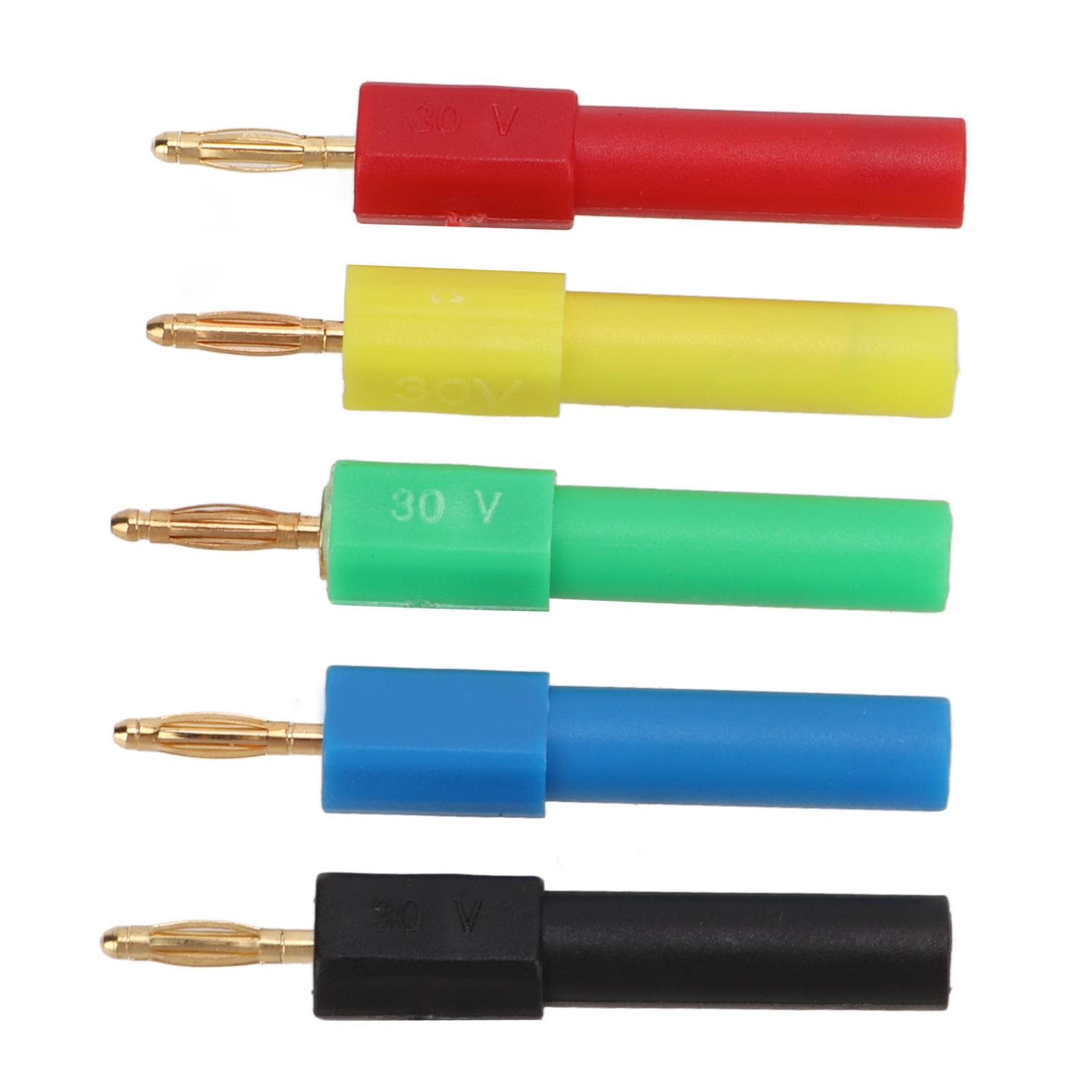 5Pcs Male to Female Banana Plug 2mm to 4mm PA Brass Bananas Plugs Adapter for Automobiles