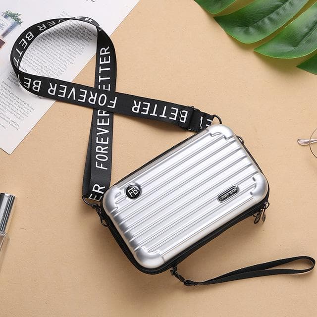 Phone Bag Luxury Crossbody Bags for Women Suitcase Shape Totes Women Famous Brand Clutch Mini Box Bag Fashion Mini Shoulder Bags silver