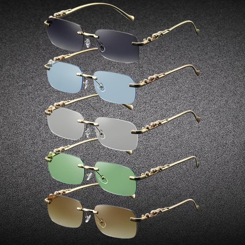 5pcs Unisex Frameless Fashion Glasses Lightweight Stylish Design for Casual Wear Decorative Eyewear Trendy Accessories
