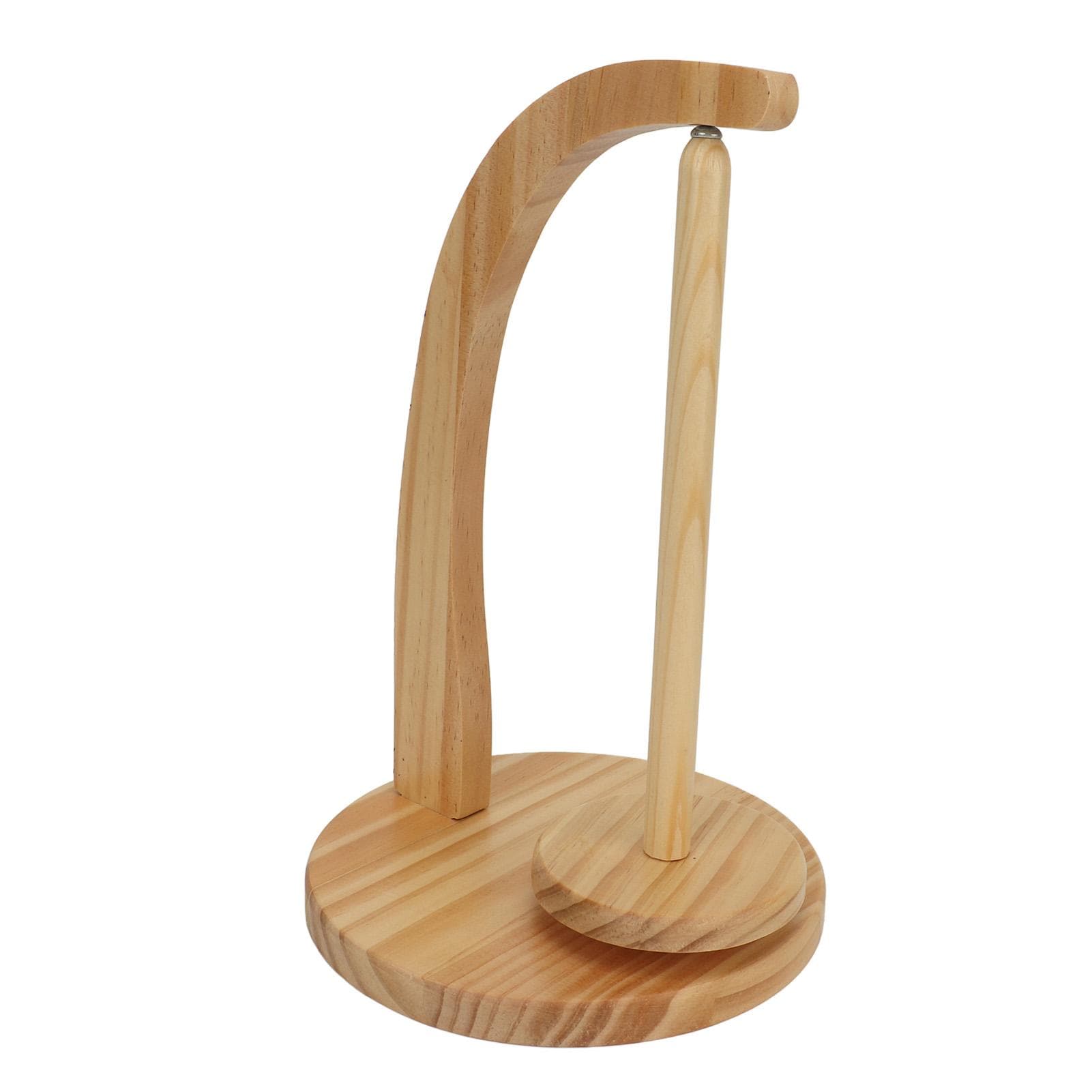 Yarn Holder for Knitting and Crocheting Rotatable Easy to Install Wooden Yarn Spinner for Crochet
