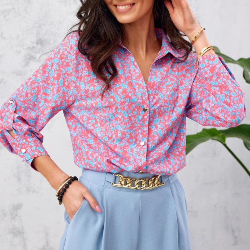 Shirt Women's Loose Spring and Autumn Temperament Elegant Printed Cardigan Autumn Long Sleeved Shirt Women XL