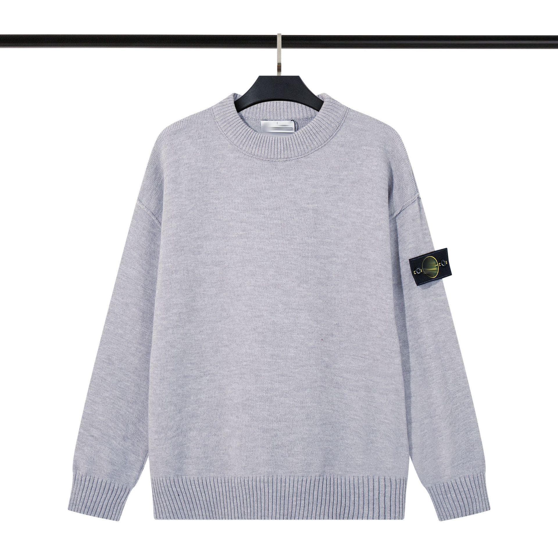 Cross-Border Stone Island Round Neck Unisex Pullover Sweater - European & American Trendy Style L