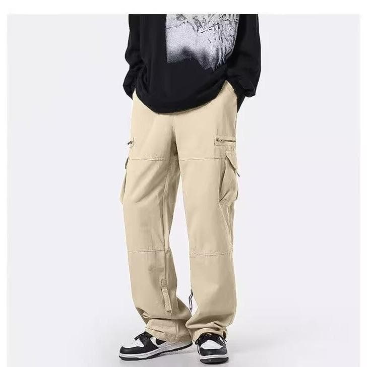 Design-sensual Multi-pocket Work Pants for Men's Autumn Japanese Straight Loose Casual Pants Niche Versatile Floor Pants 5XL